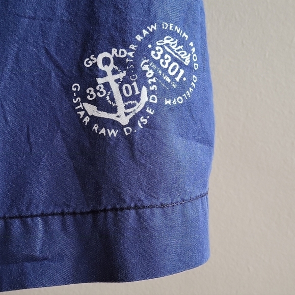 NWOT G-Star Raw Denim A-Line Chambray Nautical Halter Top - Picture 3 of 12